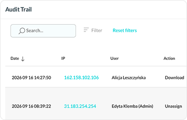 Audit trail